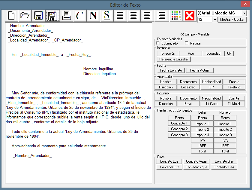 Arrendamientos Mailing